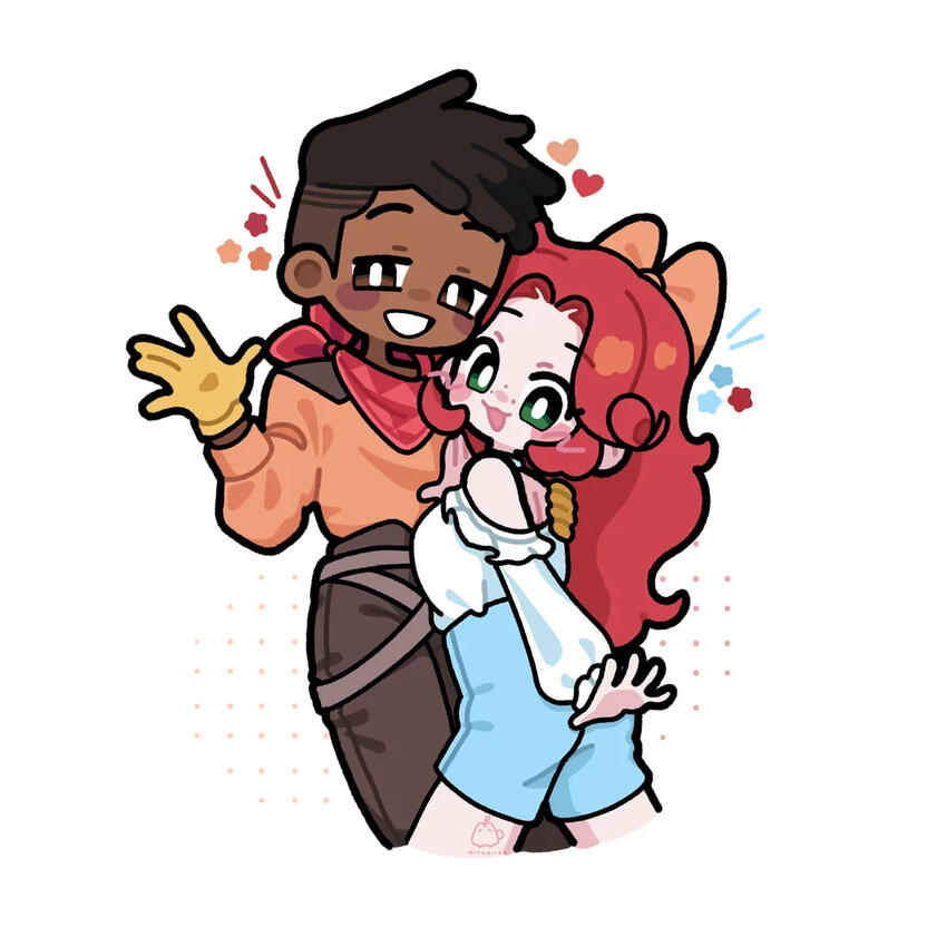 A pair of lovebirds...